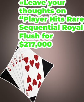 A royal flush poker