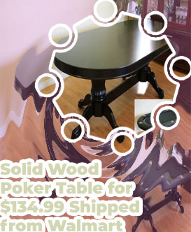 Solid wood poker table top